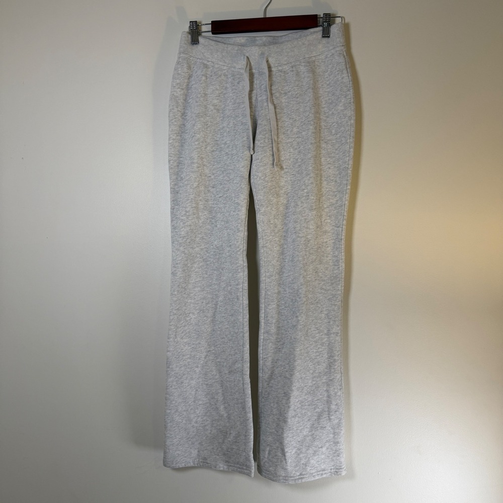 Hollister Light Heather Gray Flare Sweatpants Fleece Wide Leg Joggers Small